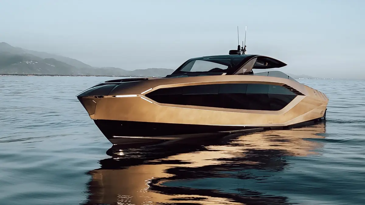 Lamborghini 63 Gold yacht in Dubai